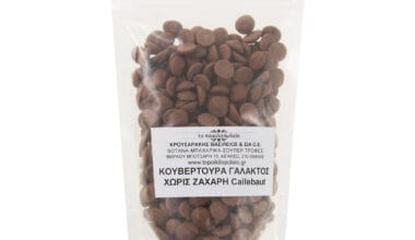 Κουβερτούρα γάλακτος σε σταγόνες Callebaut χωρίς ζάχαρη 200 γρ.