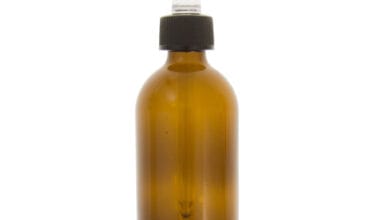 Μπουκαλάκι γυάλινο καραμελέ με σταγονόμετρο ασφαλείας 50ml