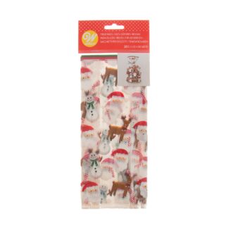 Σακουλάκια τροφίμων πλαστικά με σύρμα Wilton Άγιος Βασίλης-Χιονάνθρωπος-Τάρανδος 20 τεμ. 10,1x5x24,1 εκ. (062.29.121)