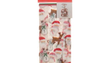 Σακουλάκια τροφίμων πλαστικά με σύρμα Wilton Άγιος Βασίλης-Χιονάνθρωπος-Τάρανδος 20 τεμ. 10,1x5x24,1 εκ. (062.29.121)