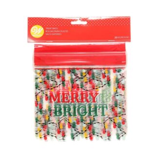 Σακουλάκια τροφίμων πλαστικά zip Wilton "Merry & Bright" 20 τεμ. 17,5x14,5 εκ. (062.29.132)