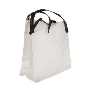 Τσάντα πλαστική αντοχής πολλαπλών χρήσεων, λευκή 40x25x40 εκ.