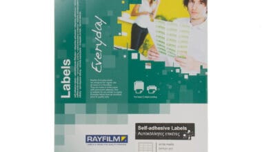 Αυτοκόλλητες ετικέτες Rayfilm 24-ορθογώνιες 64,6x33.8mm σε Α4 100 φύλλα