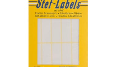 Αυτοκόλλητες ετικέτες Stef-Labels No. 19 10-ορθογώνιες 18x72mm 40 φύλλα