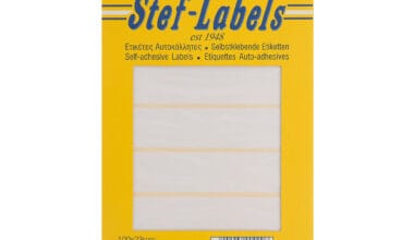 Αυτοκόλλητες ετικέτες Stef-Labels No. 20 6-ορθογώνιες 100x23mm 40 φύλλα