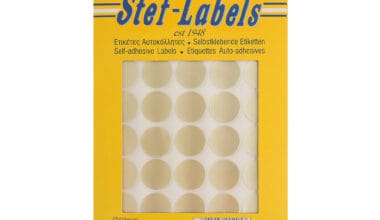 Αυτοκόλλητες ετικέτες Stef-Labels No. 205 40-στρογγυλές χρυσές Φ19mm 40 φύλλα