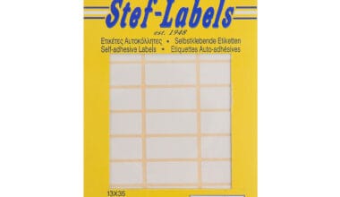 Αυτοκόλλητες ετικέτες Stef-Labels No. 22 24-ορθογώνιες 35x15mm 40 φύλλα