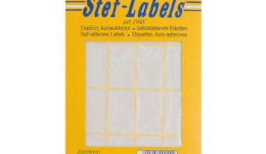 Αυτοκόλλητες ετικέτες Stef-Labels No. 24 16-ορθογώνιες 22x38mm 40 φύλλα