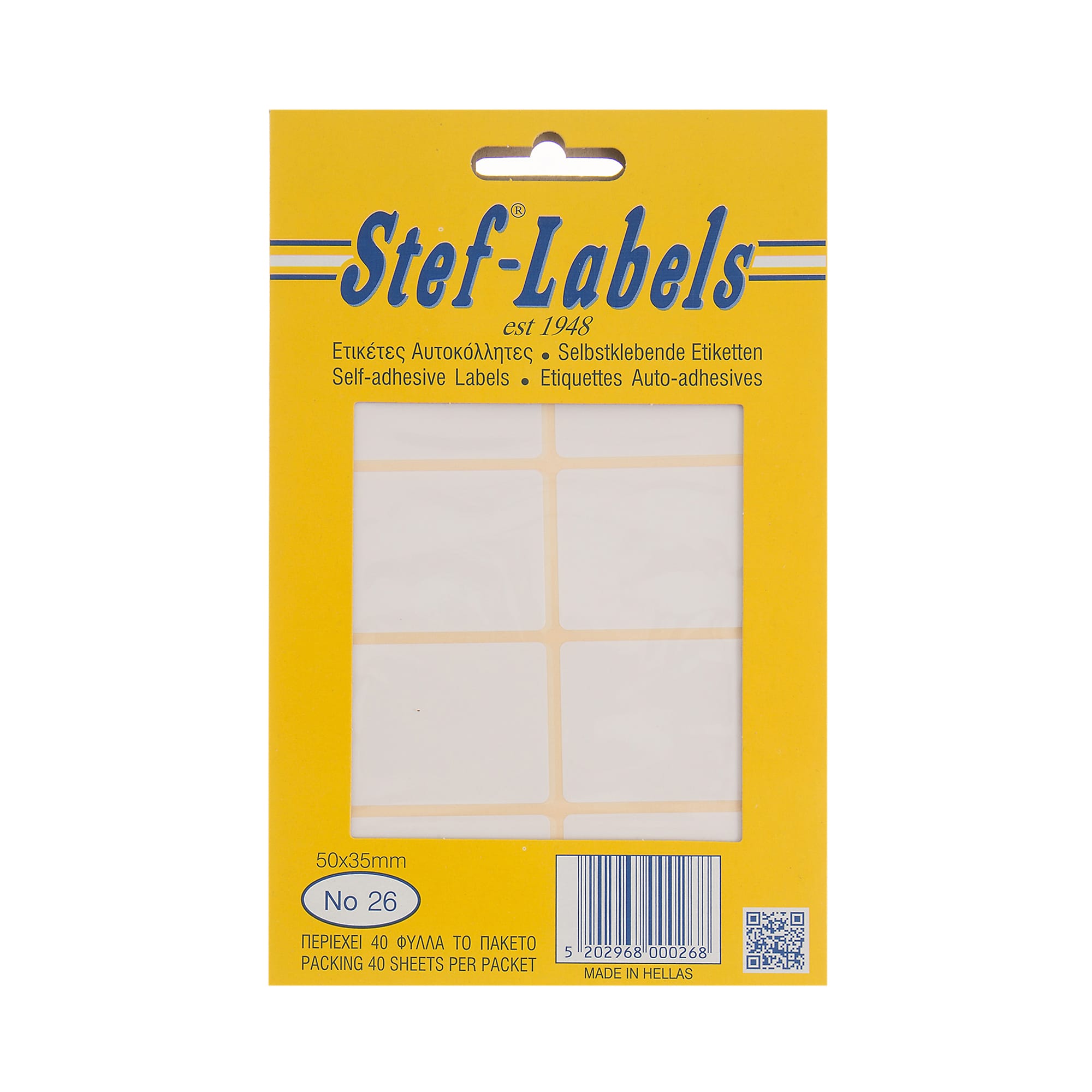 aytokollhtes-etiketes-stef-labels-no-26-8-or8ogonies-50x35mm-40fylla-1 Αυτοκόλλητες ετικέτες Stef-Labels No. 26 8-ορθογώνιες 50x35mm 40 φύλλα - Image 1