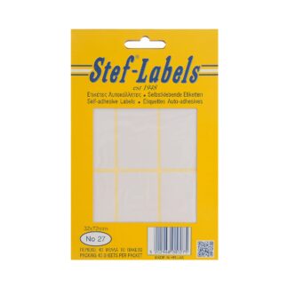 Αυτοκόλλητες ετικέτες Stef-Labels No. 27 6-ορθογώνιες 32x72mm 40 φύλλα