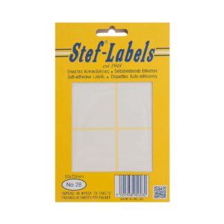 Αυτοκόλλητες ετικέτες Stef-Labels No. 28 4-ορθογώνιες 50x72mm 40 φύλλα