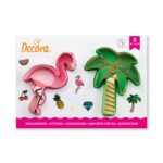 Κουπάτ πλαστικό Decora φλαμίνγκο-φοίνικας σετ 2 τεμ. (018.80.155)