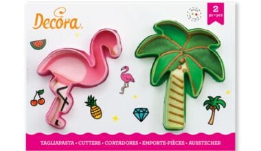 Κουπάτ πλαστικό Decora φλαμίνγκο-φοίνικας σετ 2 τεμ. (018.80.155)