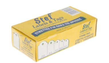 Κρεμαστές ετικέτες Stef-Tags No. Α/1 14x22mm 1.000 τεμ.