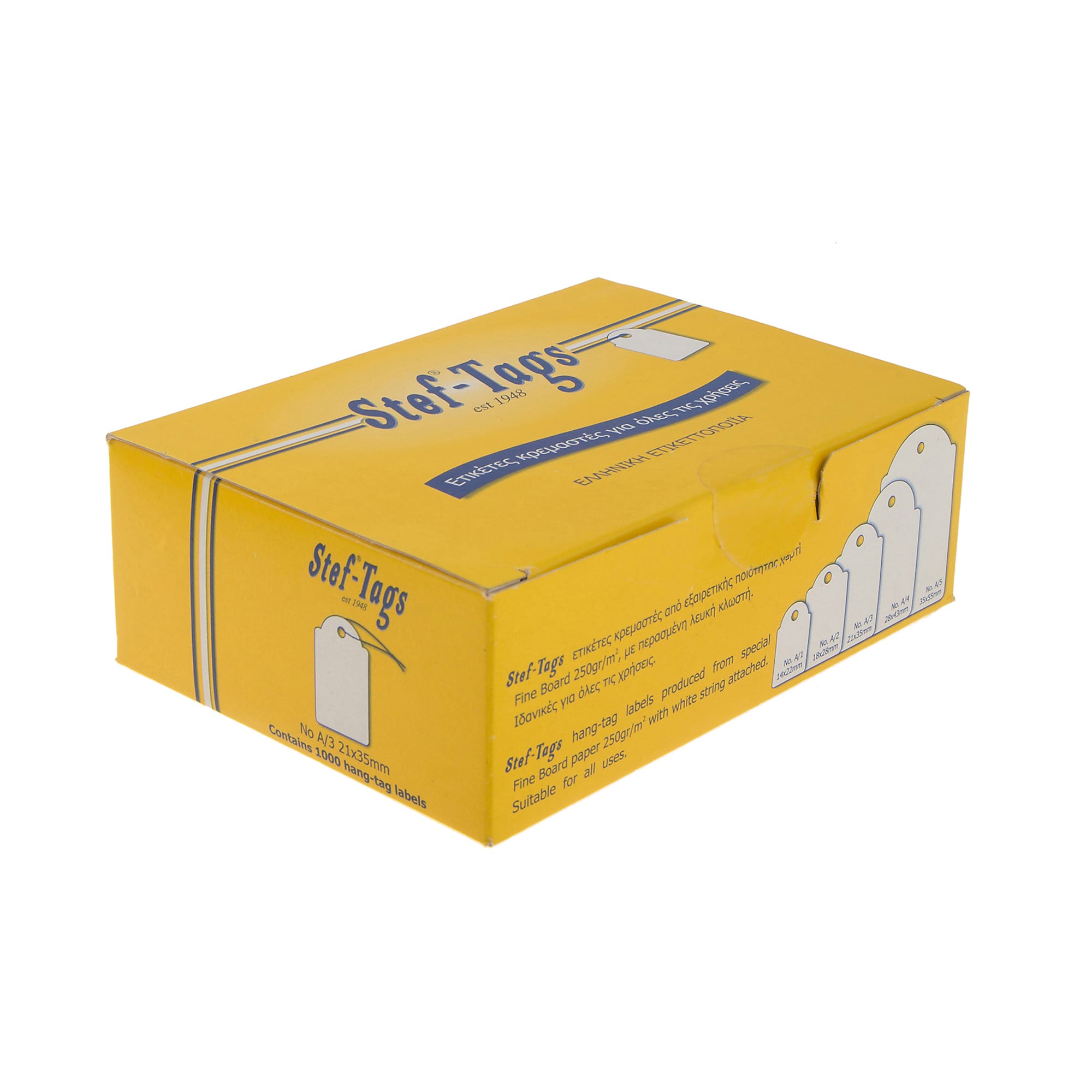 kremastes-etiketes-stef-tags-no-a3-21x35mm-1000tem-1 Κρεμαστές ετικέτες Stef-Tags No. Α/3 21x35mm 1.000 τεμ. - Image 1