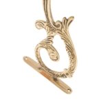 Μεταλλικό, επιτοίχιο στήριγμα για κρεμαστό καντήλι χρυσό (8446/25Β) 1 τεμ. - Image 2