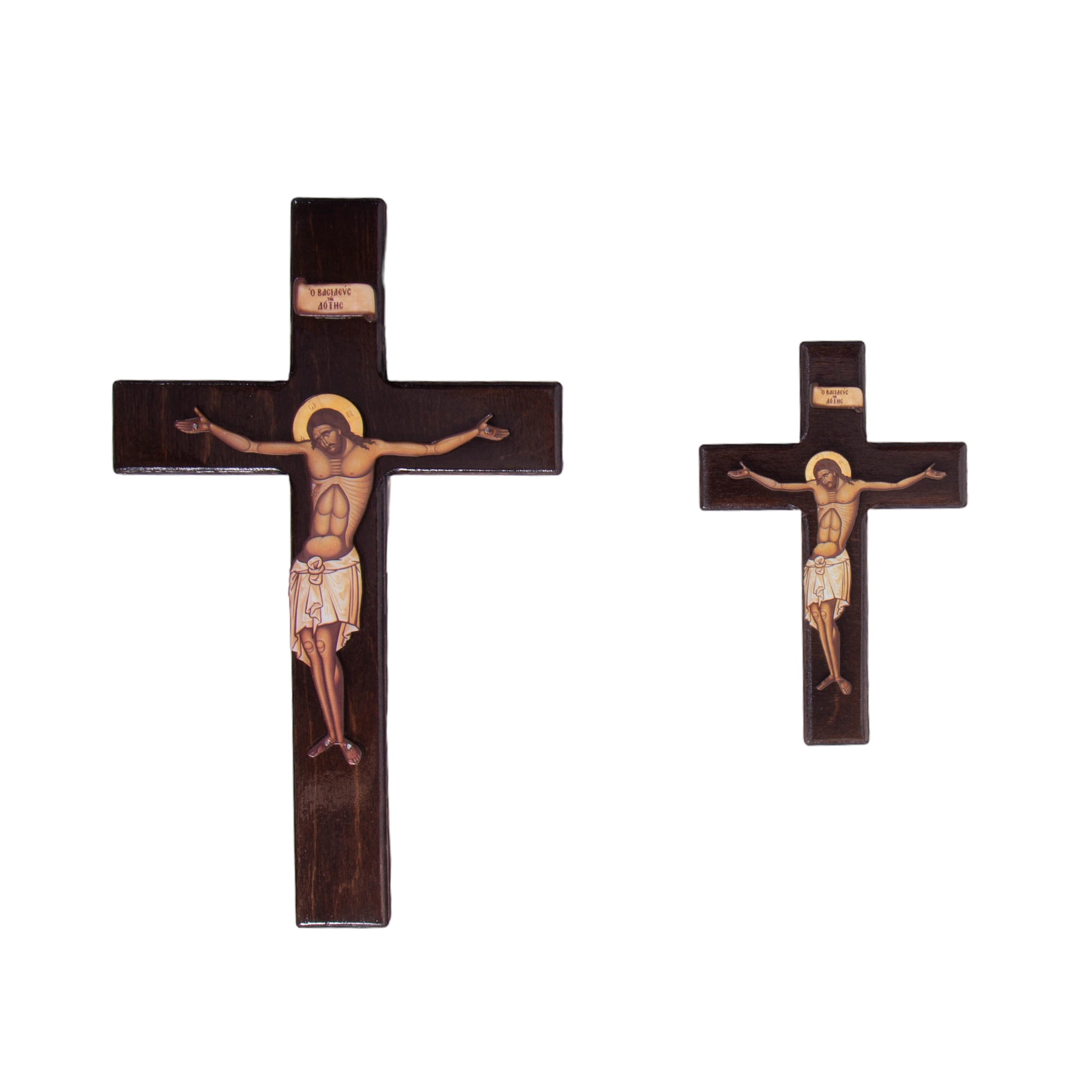 TU4A4357 Εικόνισμα-σταυρός ξύλινο, κρεμαστό με τον Ιησού 1 τεμ. - Image 1