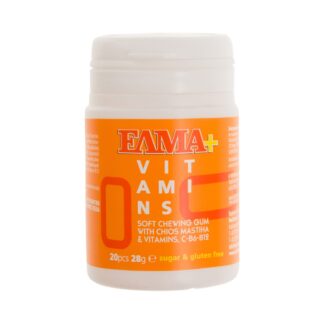 Μαστίχα ΕΛΜΑ+ Vitamins με Μαστίχα Χίου & Βιταμίνες C, B6, B12 χωρίς ζάχαρη/γλουτένη 28 γρ.