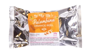 Τσουρεκάκι palombina (παλομπίνα) με χαμηλούς υδατάνθρακες Πορτοκάλι Feeling OK Happy Easter 100 γρ.