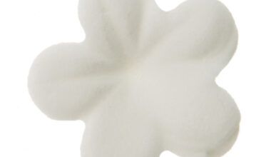 Ζαχαρωτό διακοσμητικό για δίσκους μνημοσύνου Α' μίνι μαργαρίτα λευκή 1 τεμ.