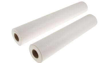 Εξεταστικό ρολό χαρτί για ιατρικό κρεβάτι, λευκό, πλαστικοποιημένο 50 μ.