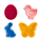 Κουπάτ-σφραγίδα Pan Decor αβγό-κοτοπουλάκι-κουνελάκι-πεταλούδα 4 τεμ. (61702)