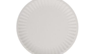 Πιάτα χάρτινα μίας χρήσης στρογγυλά, λευκά, Φ18,7 εκ. (μεσαία) 15 τεμ.