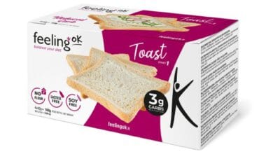 Πρωτεϊνικές φρυγανιές με χαμηλούς υδατάνθρακες Feeling OK Toast φυσική γεύση 16x10 γρ.