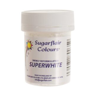 Χρώμα ζαχαρόπαστας σε σκόνη λευκό Sugarflair Superwhite 20 γρ. (009.03.020)