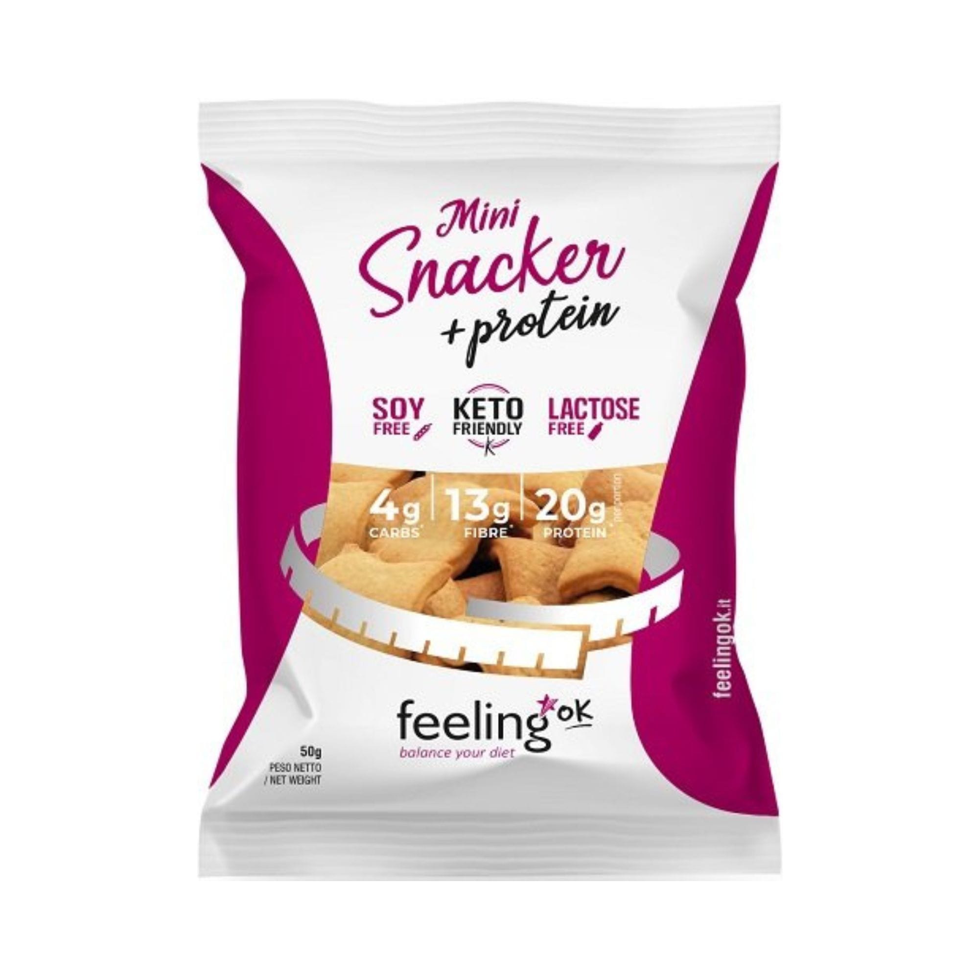 proteinika-mini-kraker-me-xamhlous-ydatan8rakes-feeling-ok-mini-snacker-50g Πρωτεϊνικά μίνι κράκερ με χαμηλούς υδατάνθρακες Feeling OK Mini Snacker 50 γρ. - Image 1