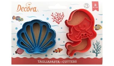 Κουπάτ πλαστικό Decora κοχύλι-γοργόνα σετ 2 τεμ. (018.80.158)