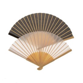 Βεντάλια μπαμπού (bamboo) Out Of The Blue μονόχρωμη 37x21 εκ. 1 τεμ.