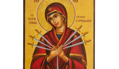 Ξύλινο εικόνισμα Παναγία Επτάσπαθη 25x20 εκ. 1 τεμ.