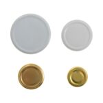 Μεταλλικά, βιδωτά καπάκια για γυάλινα βάζα 10 τεμ.