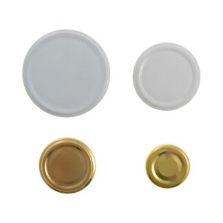 Μεταλλικά, βιδωτά καπάκια για γυάλινα βάζα 10 τεμ.