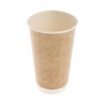 Ποτήρια χάρτινα κραφτ 16oz (480ml) με διπλό τοίχωμα 10x25 τεμ. - Image 3