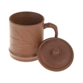 Κούπα πήλινη με καπάκι 500ml καφέ (ET-4022) 1 τεμ. - Image 2