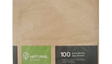 Χαρτοπετσέτες πολυτελείας Endless Natural κραφτ 100 φύλλα