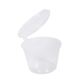 Μπολάκι πολυπροπυλενίου (PP) για σως με ενσωματωμένο καπάκι 120ml (4oz) - Image 2