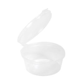 Μπολάκι πολυπροπυλενίου (PP) για σως με ενσωματωμένο καπάκι 60ml (2oz) - Image 2