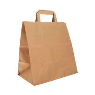 Τσάντες χάρτινες κραφτ με φαρδύ πάτο 25 τεμ.