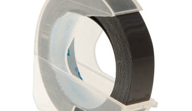 Ανταλλακτική ταινία για γραφομηχάνημα χειρός για ανάγλυφες ταμπέλες MoTex Label Maker E-101 μαύρη