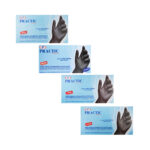 Γάντια μίας χρήσης νιτριλίου μαύρα Practic Super Plus μη αποστειρωμένα, μη πουδραρισμένα κουτί 100 τεμ.