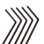 Καλαμάκια πλαστικά επαναχρησιμοποιήσιμα μαύρα σπαστά (φραπέ) 1.000 τεμ.