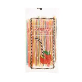 Καλαμάκια πλαστικά, επαναχρησιμοποιήσιμα χρωματιστά σπαστά (χυμού) X-TREME 100 τεμ. - Image 2
