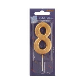 Κεριά γενεθλίων αριθμοί χρυσοί Αλιπράντης 1 τεμ. - Image 10