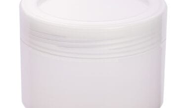 Βαζάκι πλαστικό, στρογγυλό, με βιδωτό καπάκι και φλάντζα, διάφανο 125ml