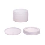Βαζάκι πλαστικό, στρογγυλό, με βιδωτό καπάκι και φλάντζα, διάφανο 125ml - Image 2