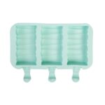 Φόρμα σιλικόνης για παγωτό ξυλάκι κυματιστό 3 θέσεων (65034)