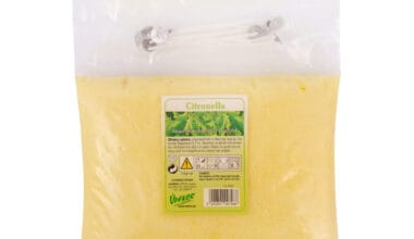 Κερί Citronella V-Dekor τρίμα με 10 φυτίλια (1 κιλό)